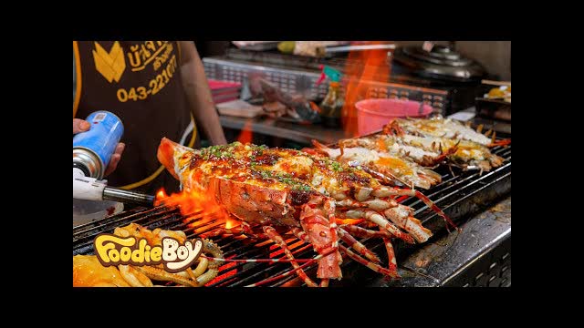 Must Eat! Grilled Lobster in Seafood Market, Bangkok Thailand